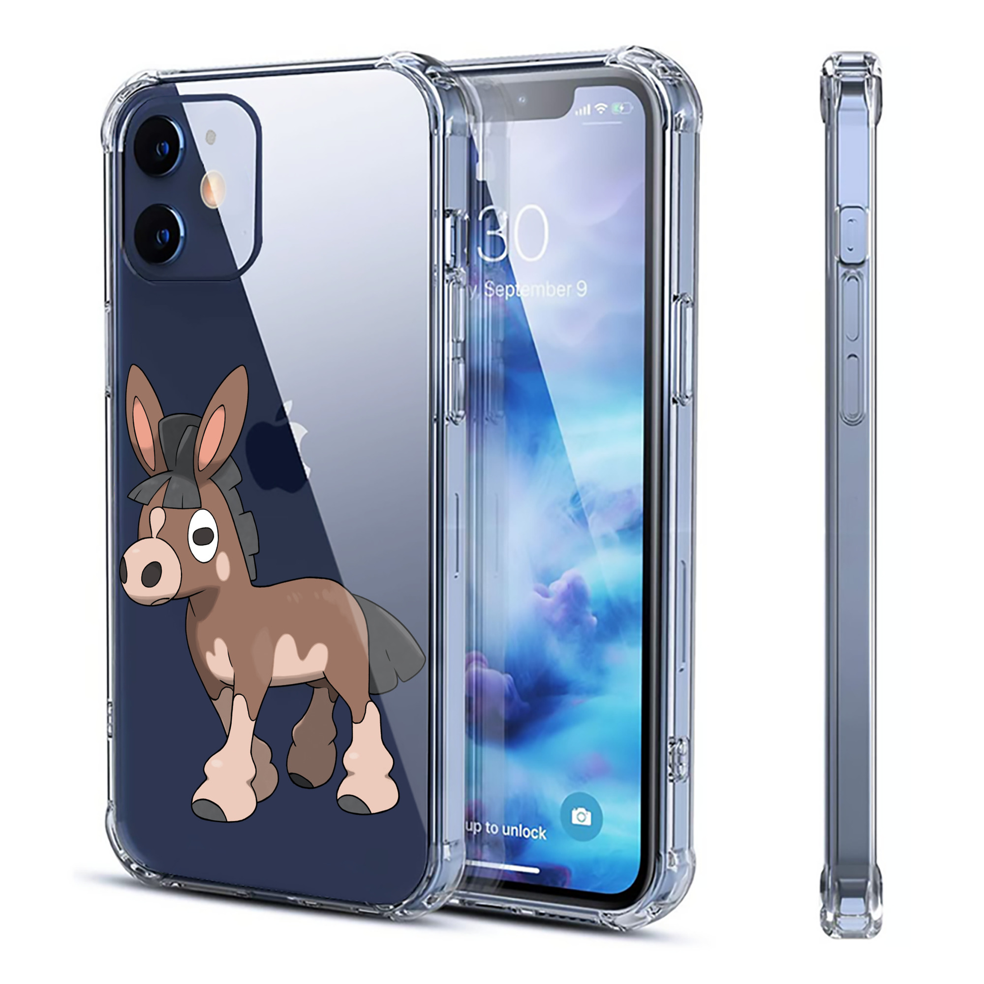 （画像用） ポケットモンスター Pokémon 【iPhone 12シリーズ対応】透明スマホケース（クリアソフトケース）